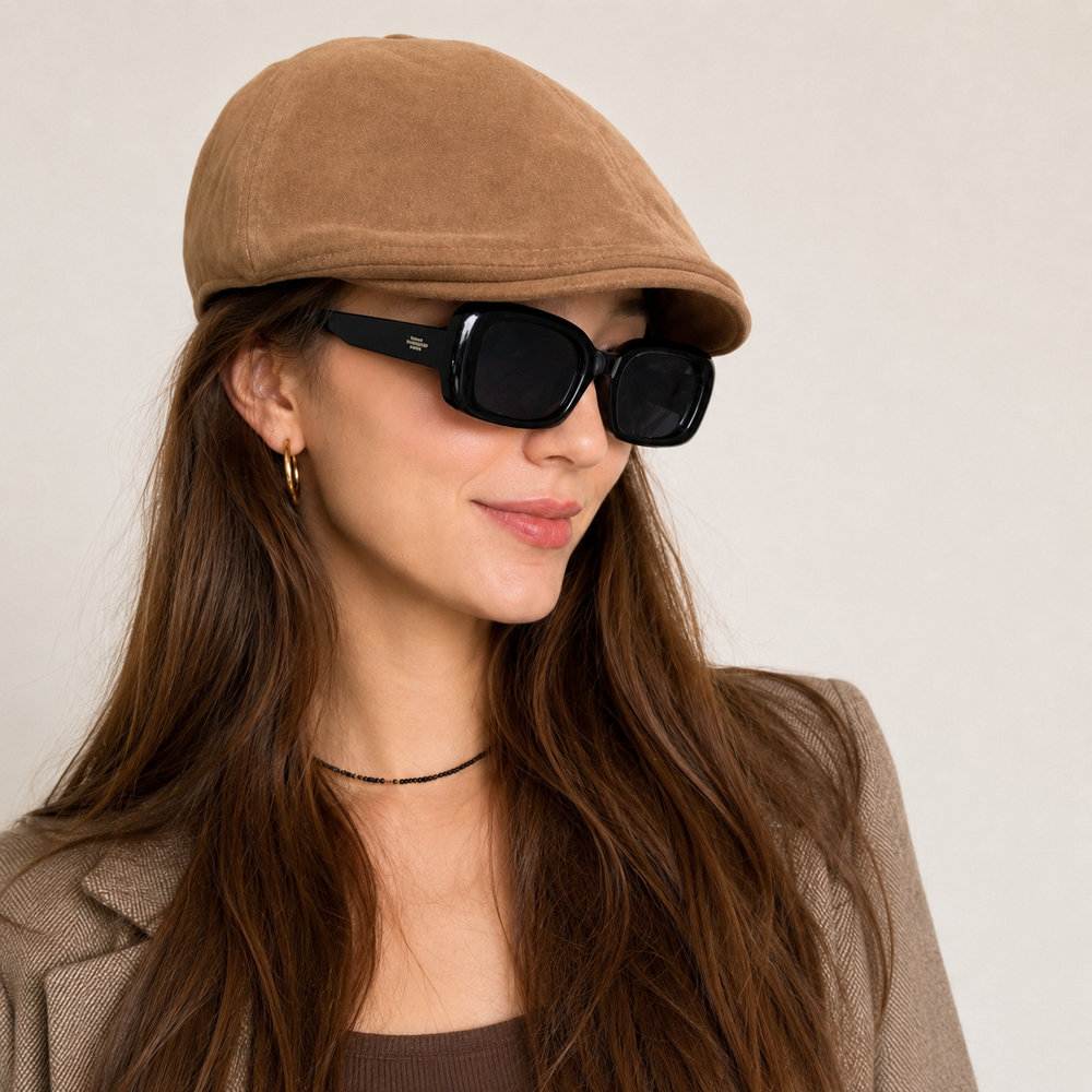 Suede Applejack Newsboy Cap Unisex Gatsby Hat