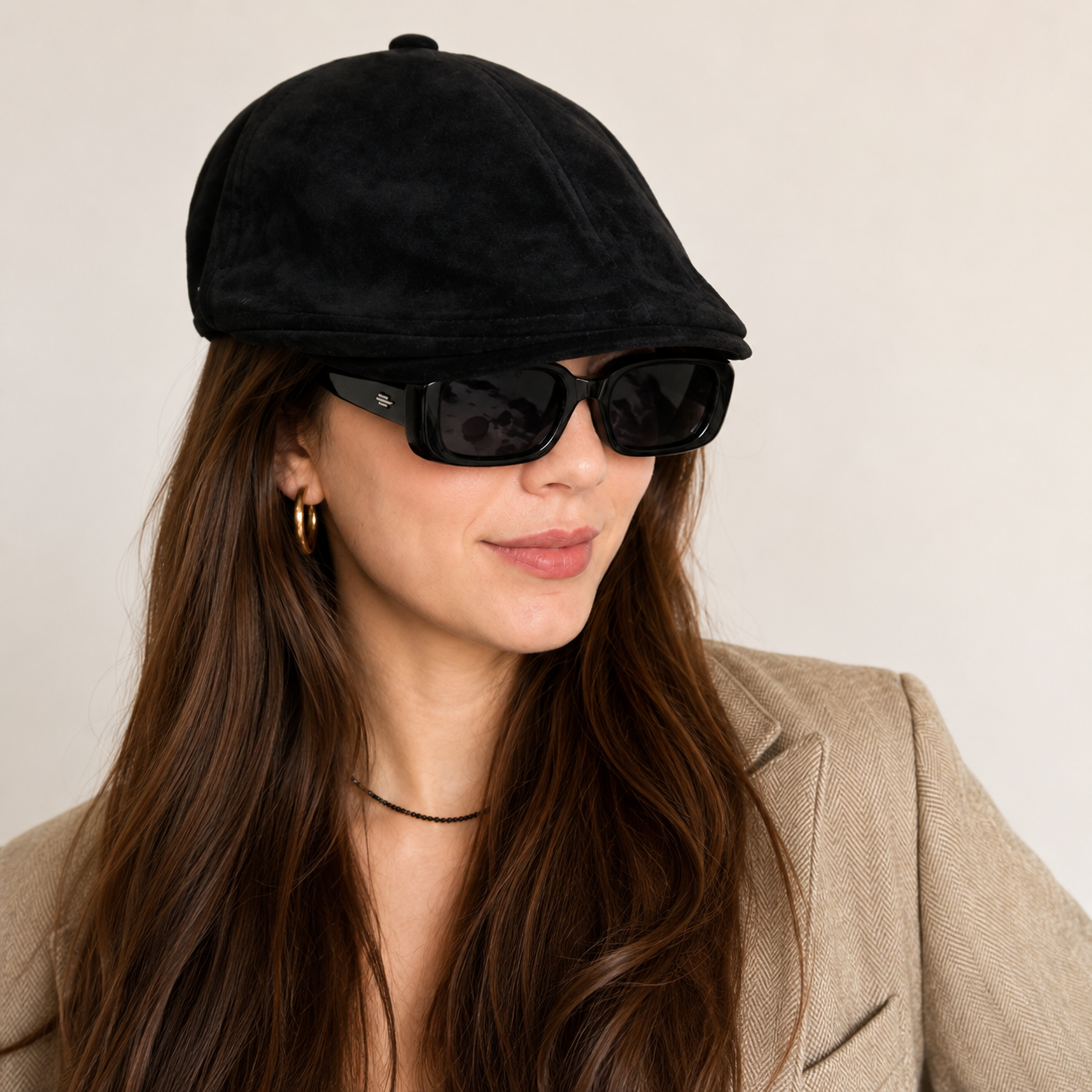 Suede Applejack Newsboy Cap Unisex Gatsby Hat