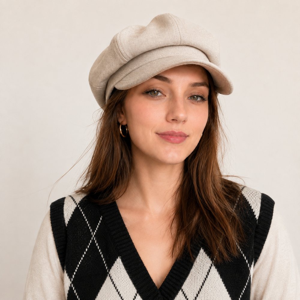 Wool Blend Classic Newsboy Cap Unisex - Custom Fit