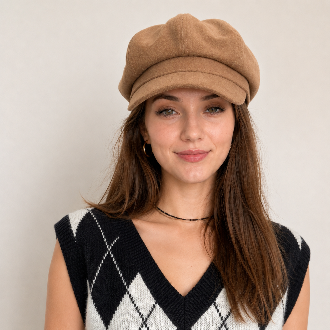 Wool Blend Classic Newsboy Cap Unisex - Custom Fit