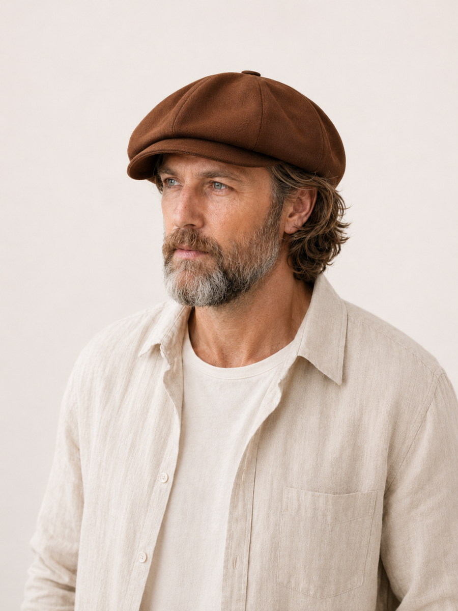 Cotton Newsboy Hat