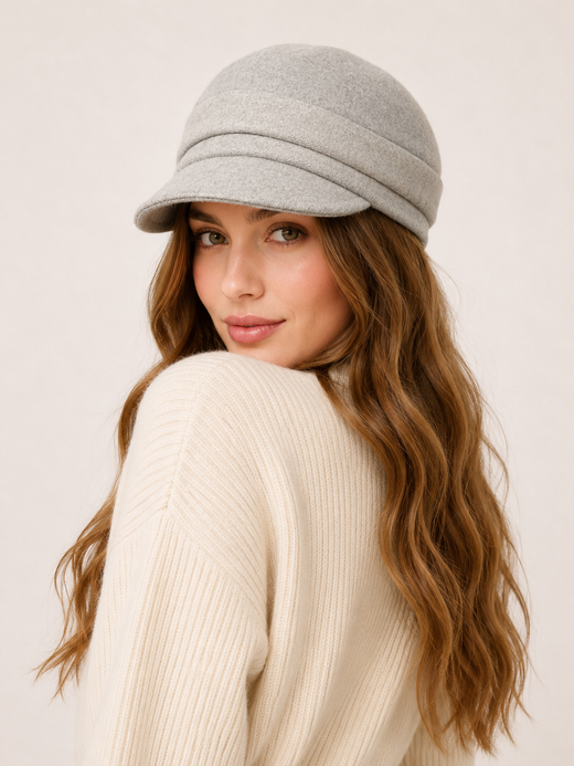 Handmade Wool Newsboy Cap