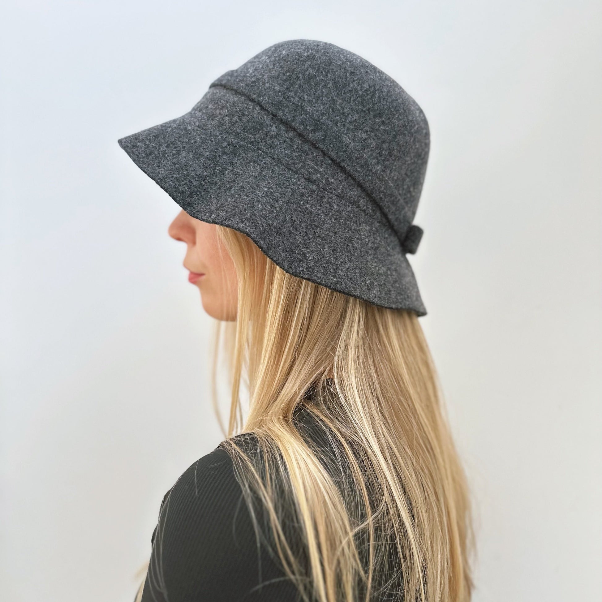 Foldable/ Adjustable Wool Cloche Hat for Women MsPineappleCrafts