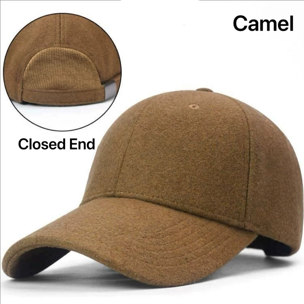 Wool Wide Brim Baseball Cap – Camel