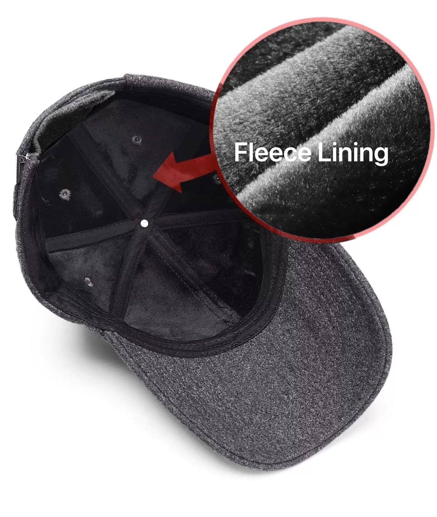 Wool Wide Brim Baseball Cap - Unisex Large Winter - Style 9