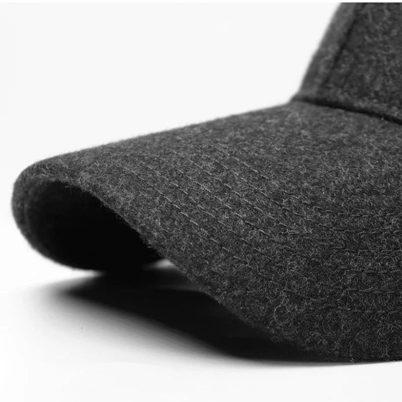 Winter Large Size Wide Brim Unisex 100% Wool  Baseball Cap