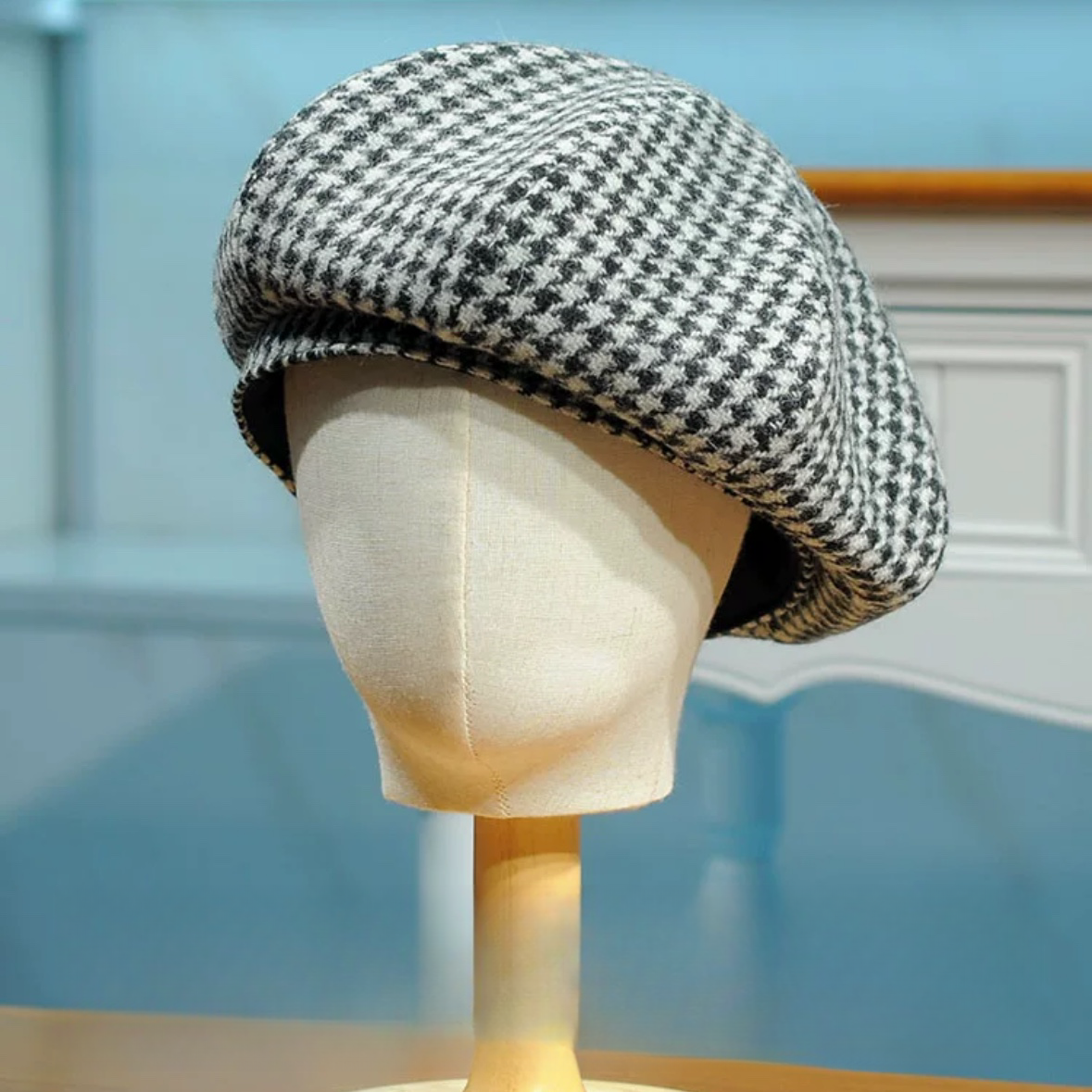 Wool French Beret - Classic Artist Hat for Unisex - Side View