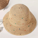Foldable Raffia Straw Hat for Women Mspineapplecrafts