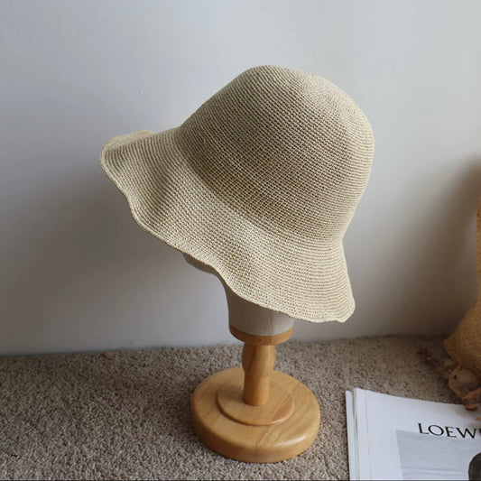 Foldable Raffia Straw Hat for Women Mspineapplecrafts