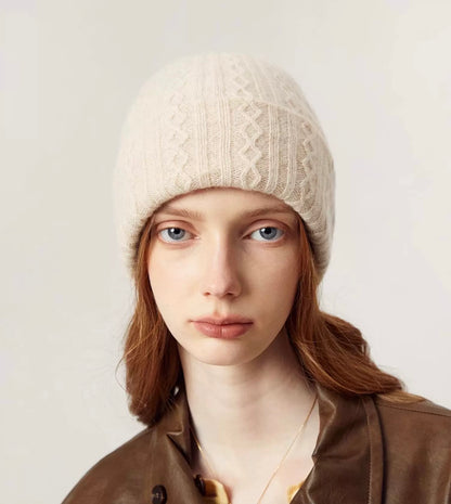 100% Cashmere Unisex Knitted  Beanie Hat Mspineapplecrafts