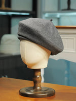 Wool French Beret - Classic Artist Hat for Unisex - Detail View