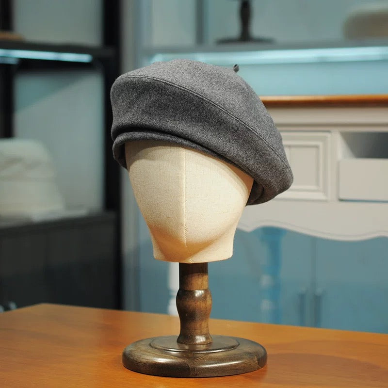 Wool French Beret – Gray
