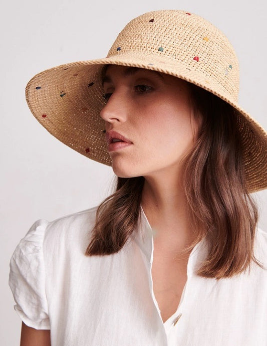 Foldable Raffia Straw Hat for Women Mspineapplecrafts