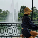Foldable Raffia Straw Hat for Women Mspineapplecrafts