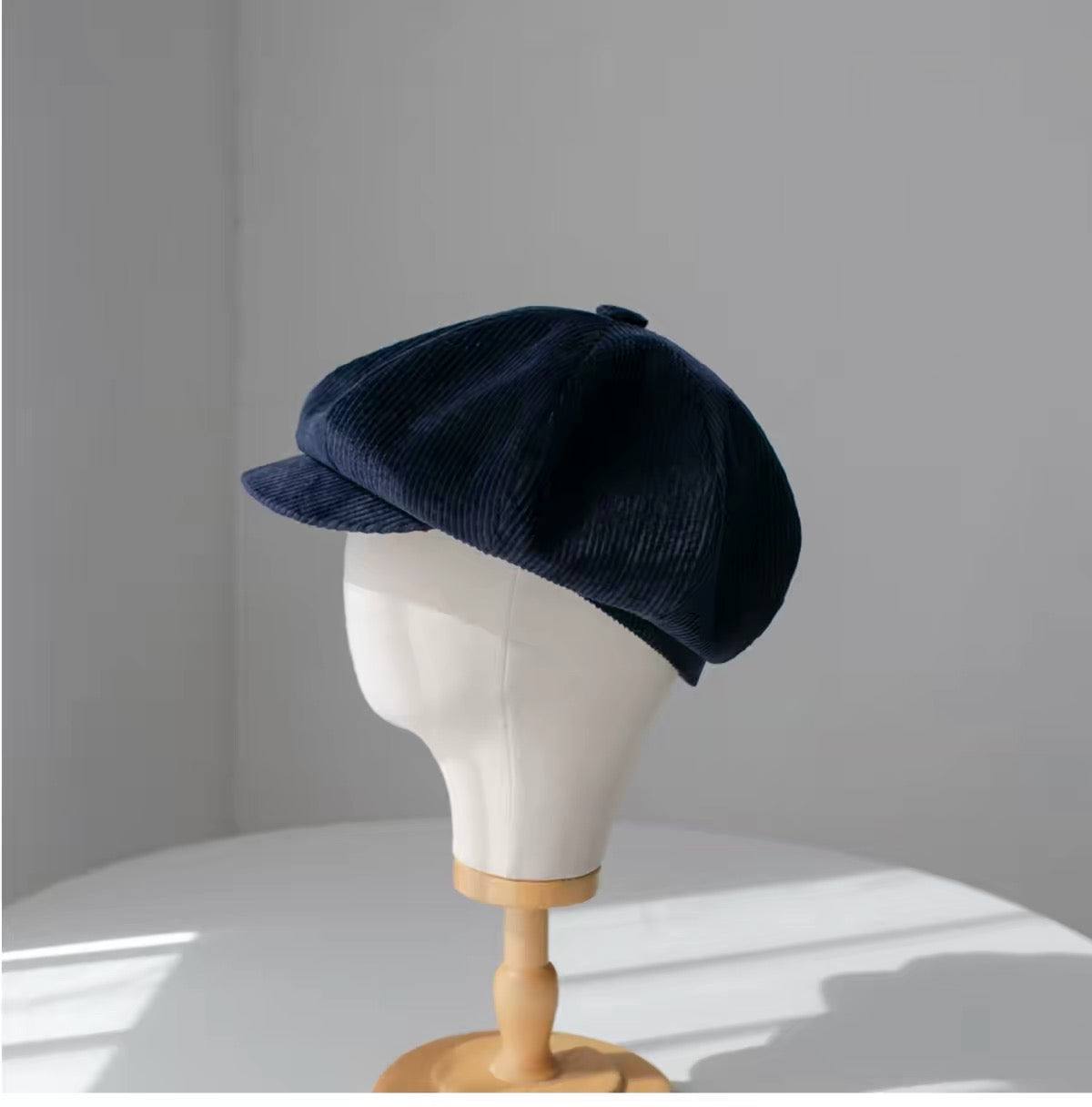 Velvet Corduroy Classic Newsboy Cap Unisex - Custom Size