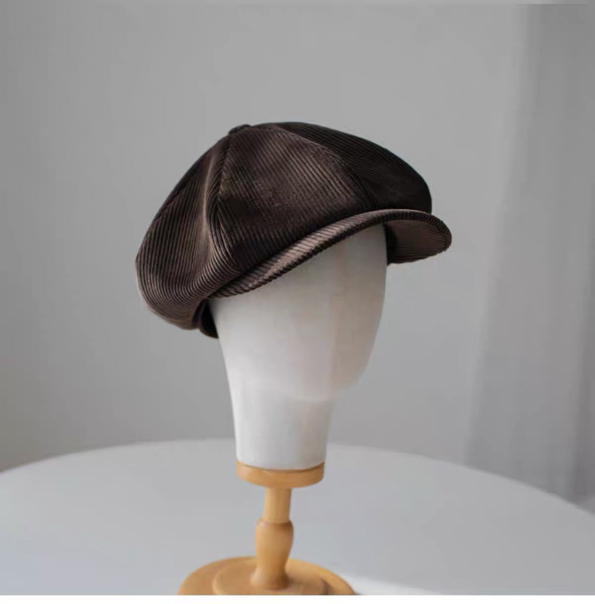 Velvet Corduroy Classic Newsboy Cap Unisex - Custom Size