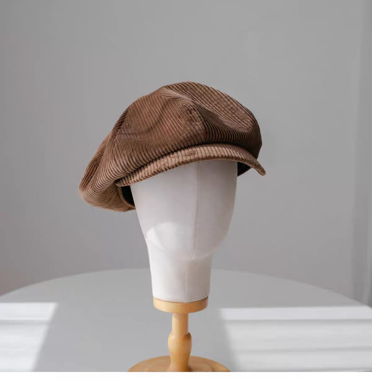 Velvet Corduroy Classic Newsboy Cap Unisex - Custom Size
