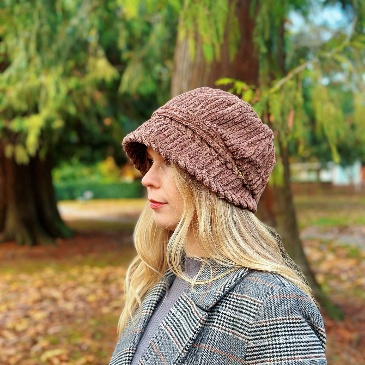 Winter Corduroy Bucket Hat for Women - Mspineapplecrafts