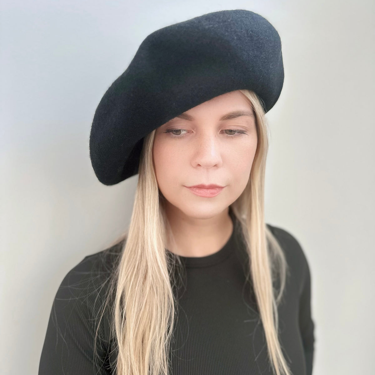 Oversize Slouchy Wool Beret for Women MsPineappleCrafts