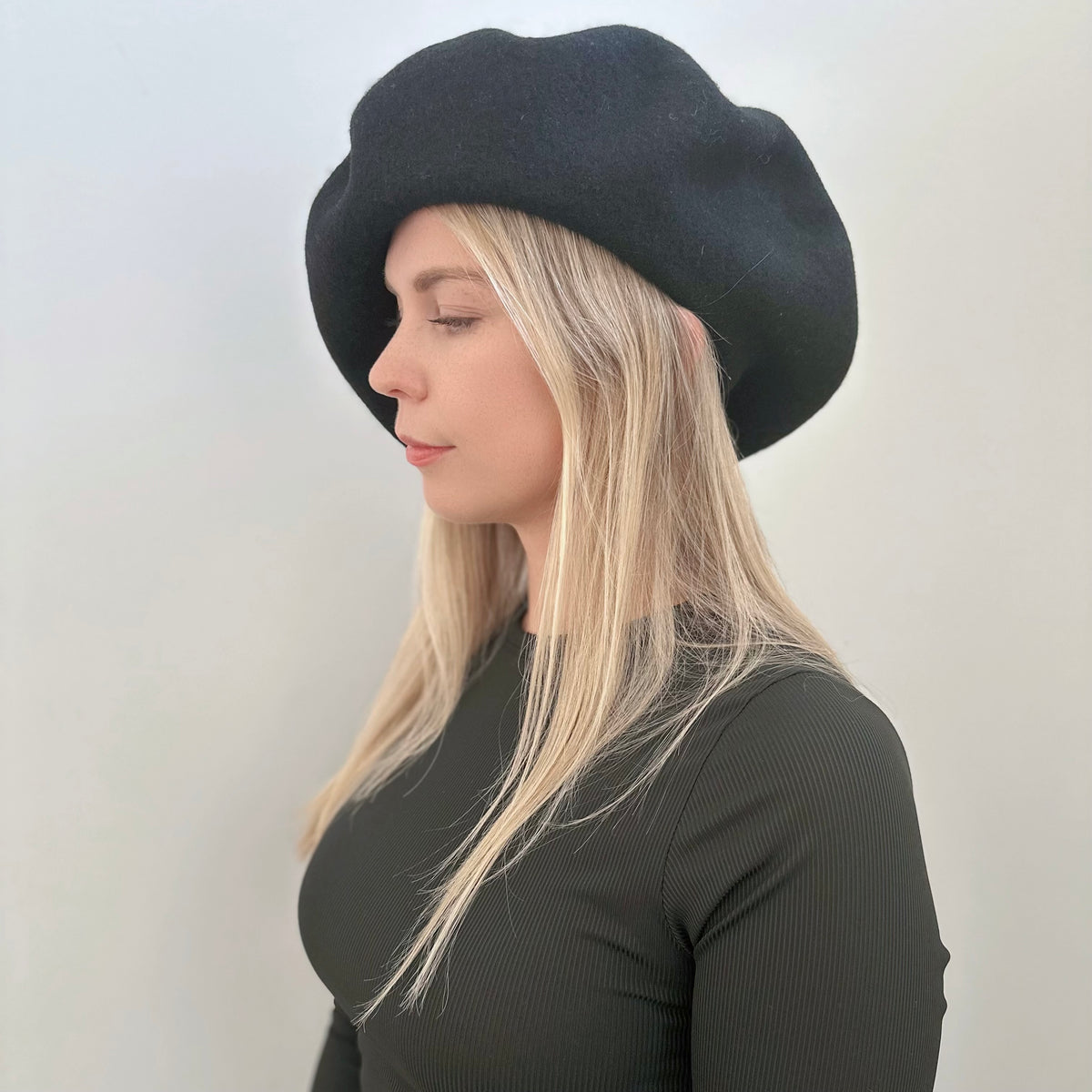 Oversize Slouchy Wool Beret for Women MsPineappleCrafts