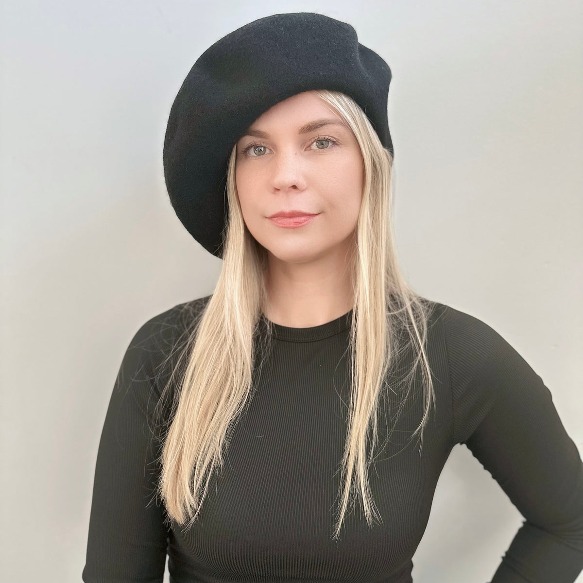 Oversize Slouchy Wool Beret for Women MsPineappleCrafts