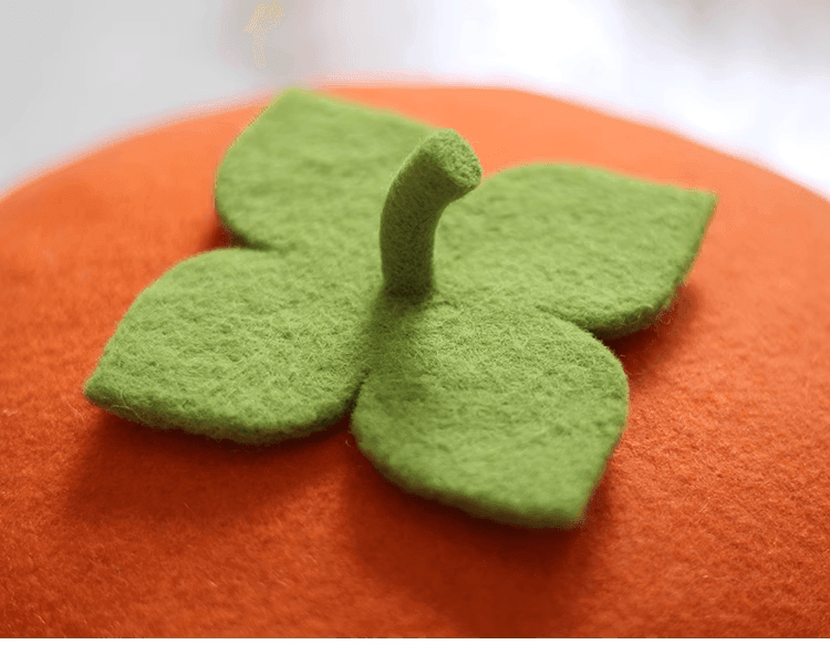 Wool Felt Persimmon Berets for Parent-Child Matching - Mspineapplecrafts