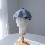 Short Brim Linen Newsboy Cap MsPineappleCrafts