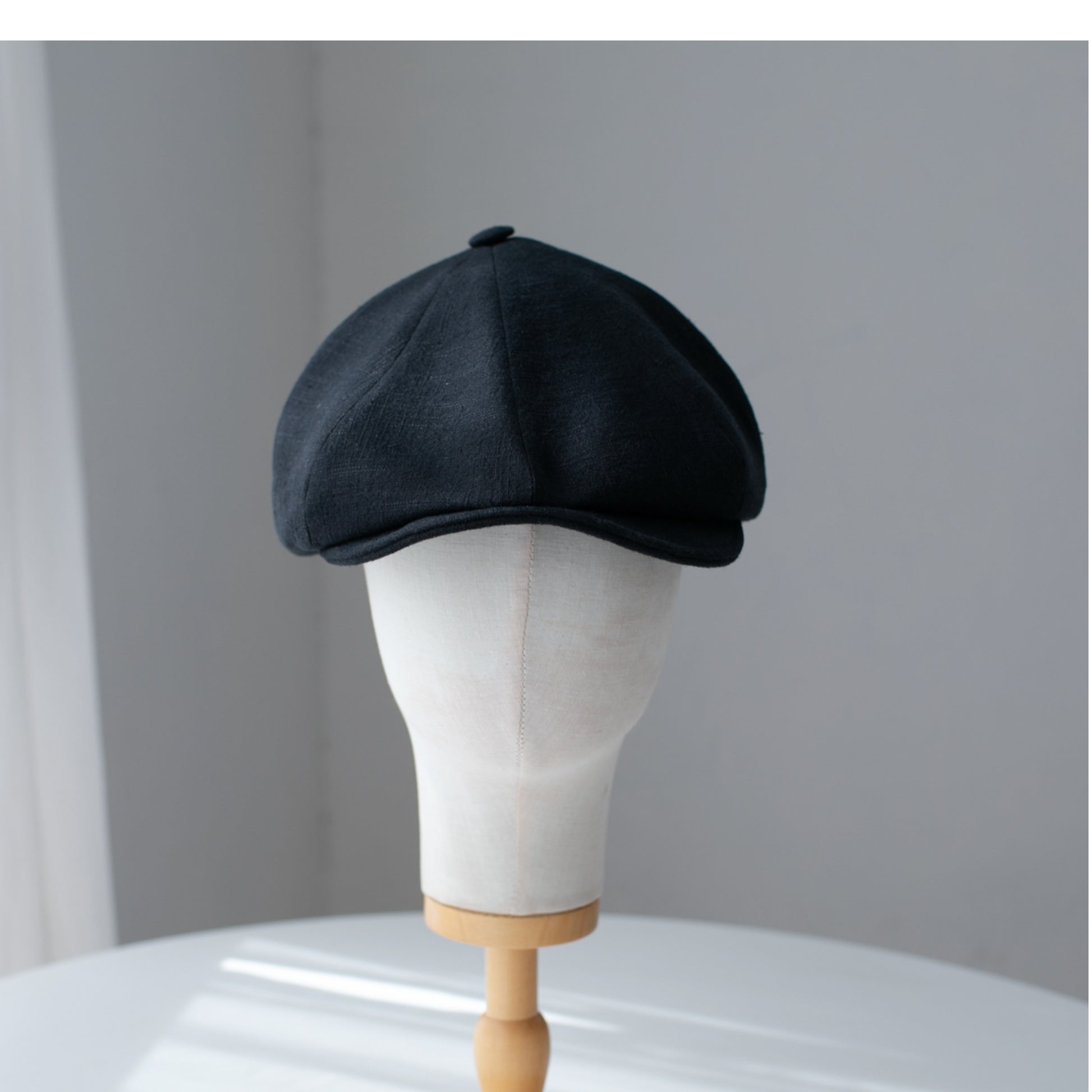Short Brim Linen Newsboy Cap MsPineappleCrafts