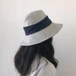 Bucket Hat with Bow - Cotton Linen Blend MsPineappleCrafts
