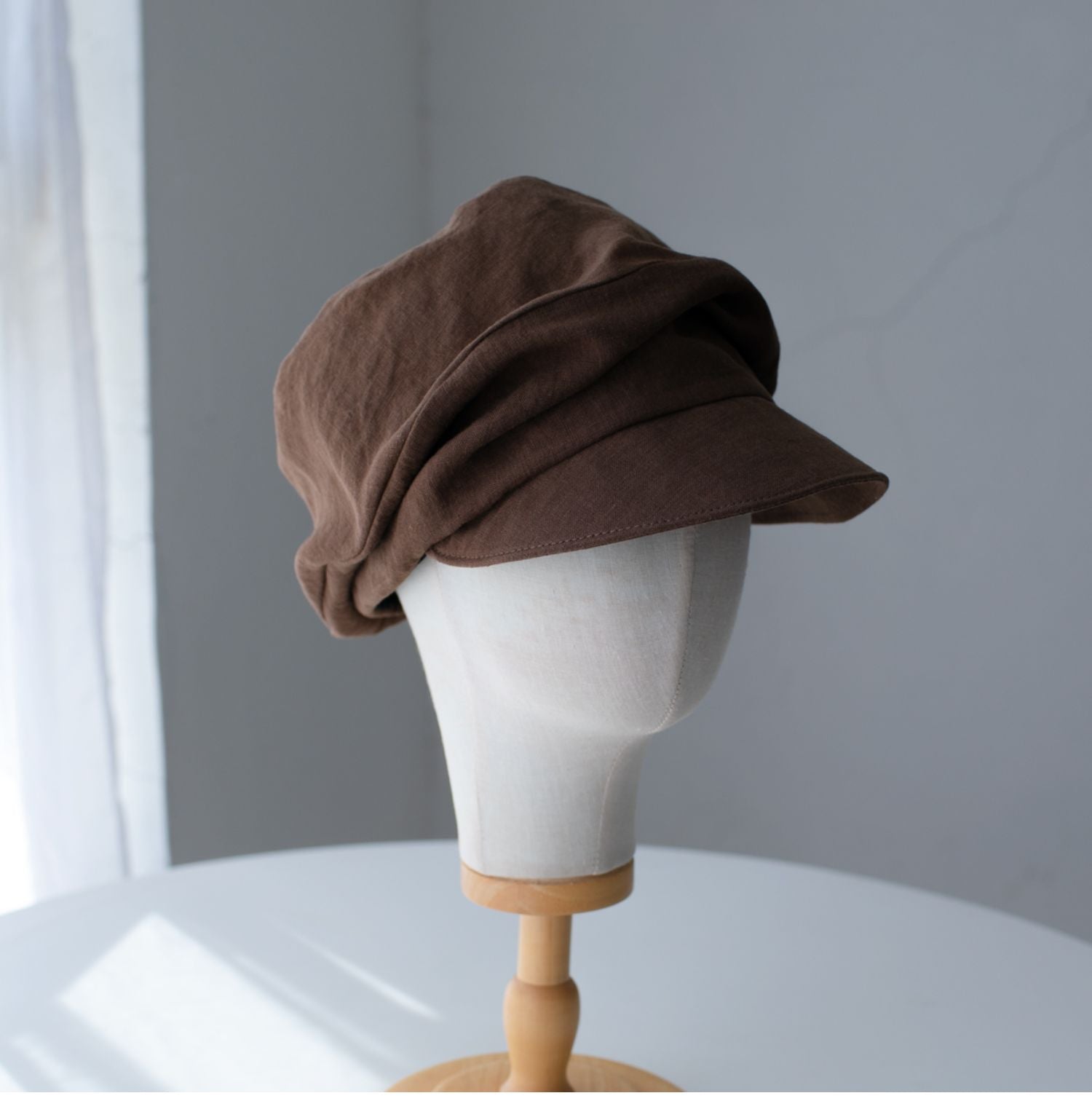 Two Way Linen Newsboy Cap MsPineappleCrafts