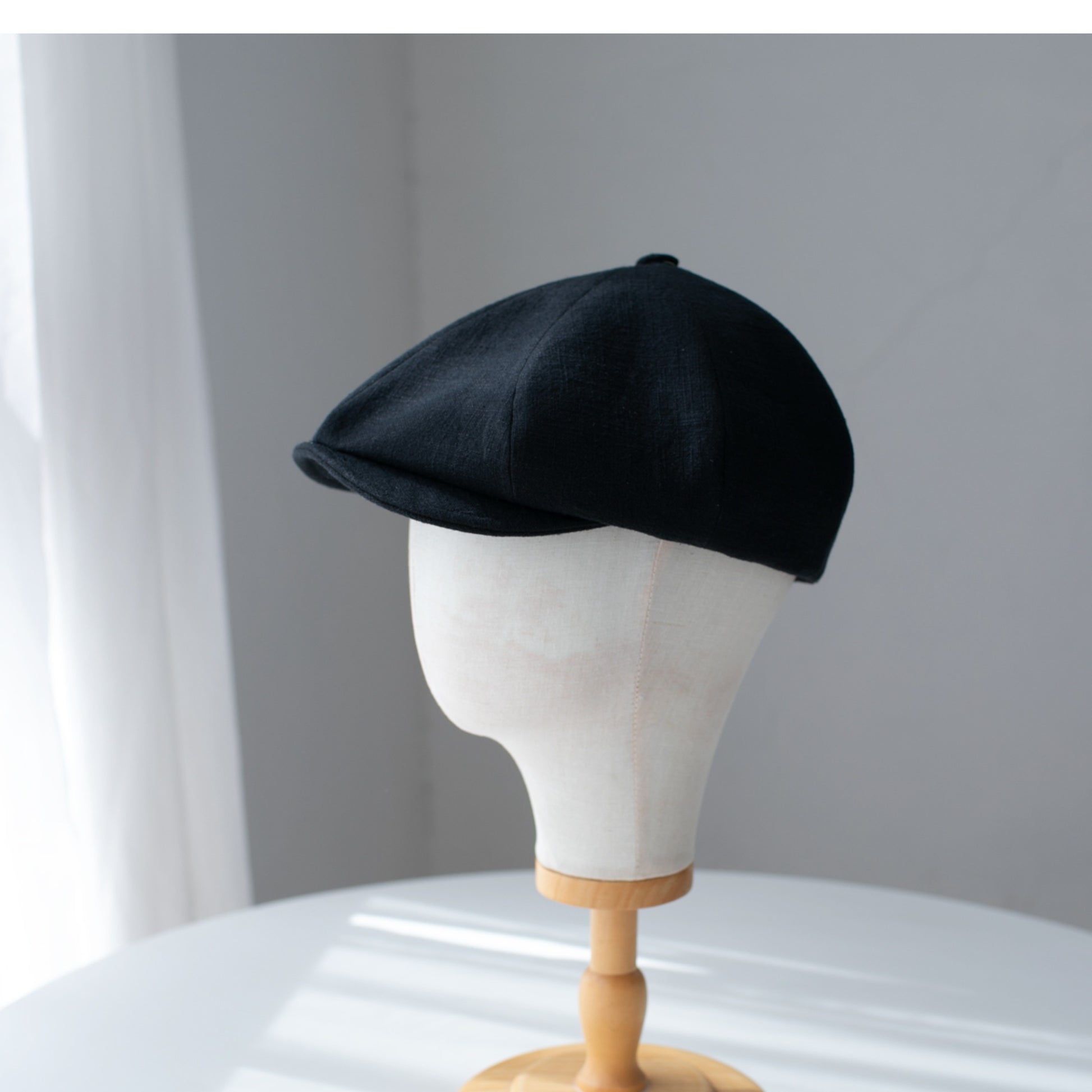 Short Brim Linen Newsboy Cap MsPineappleCrafts