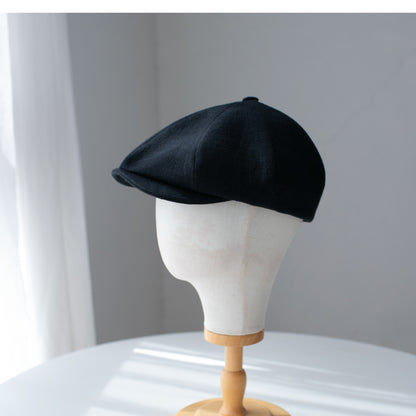 Short Brim Linen Newsboy Cap MsPineappleCrafts
