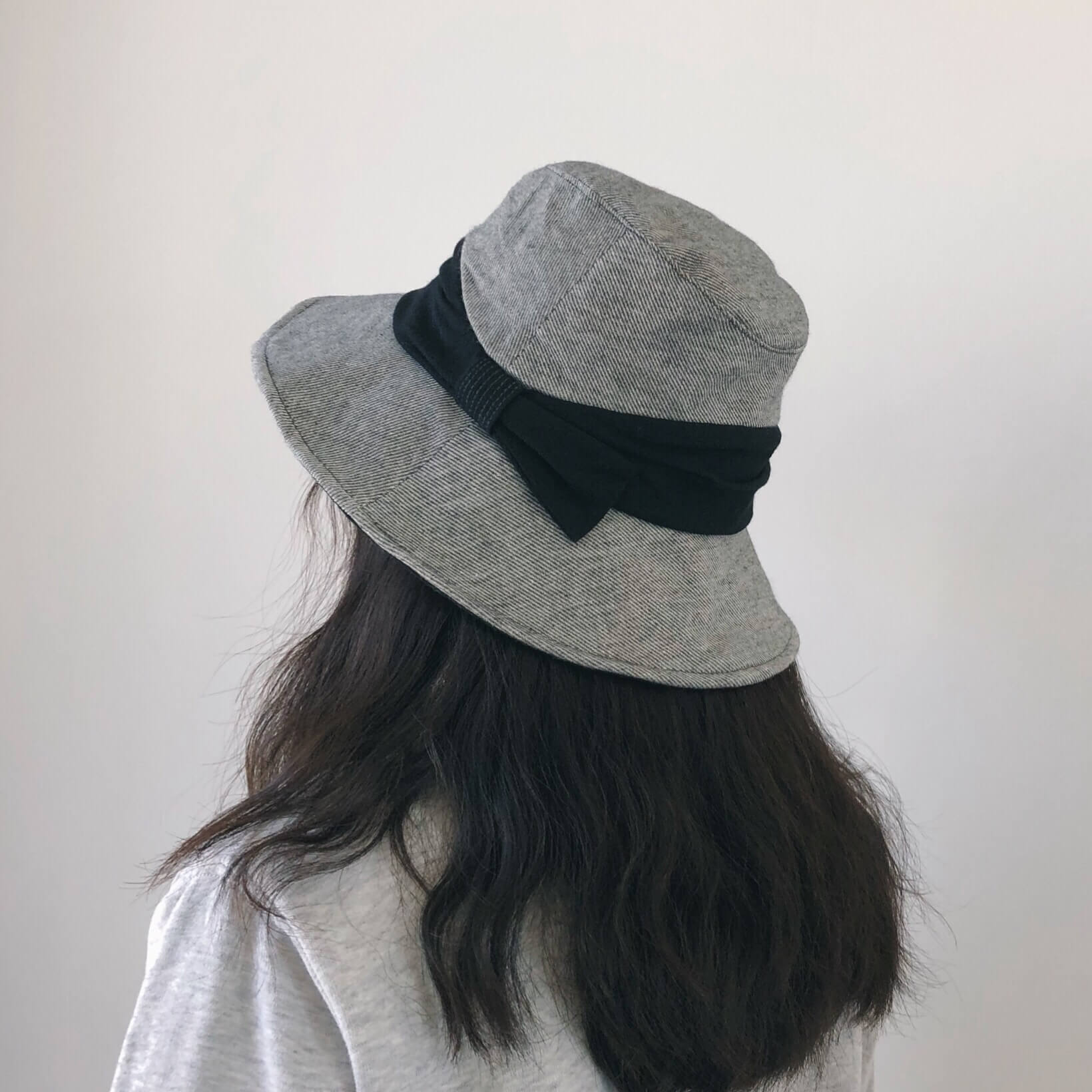 Bucket Hat with Bow - Cotton Linen Blend MsPineappleCrafts