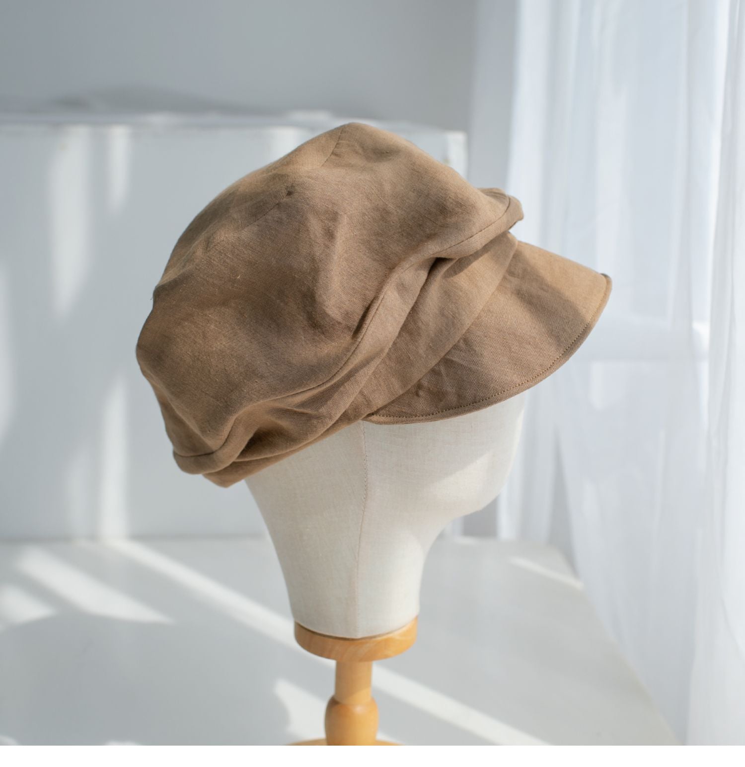 Two Way Linen Newsboy Cap MsPineappleCrafts