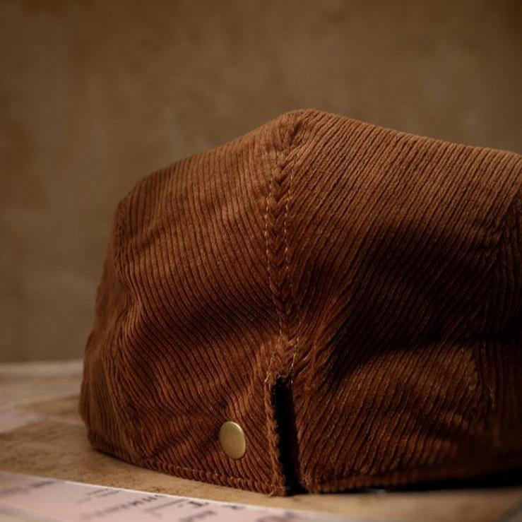 Corduroy Suede Newsboy Cap Unisex - Style 9