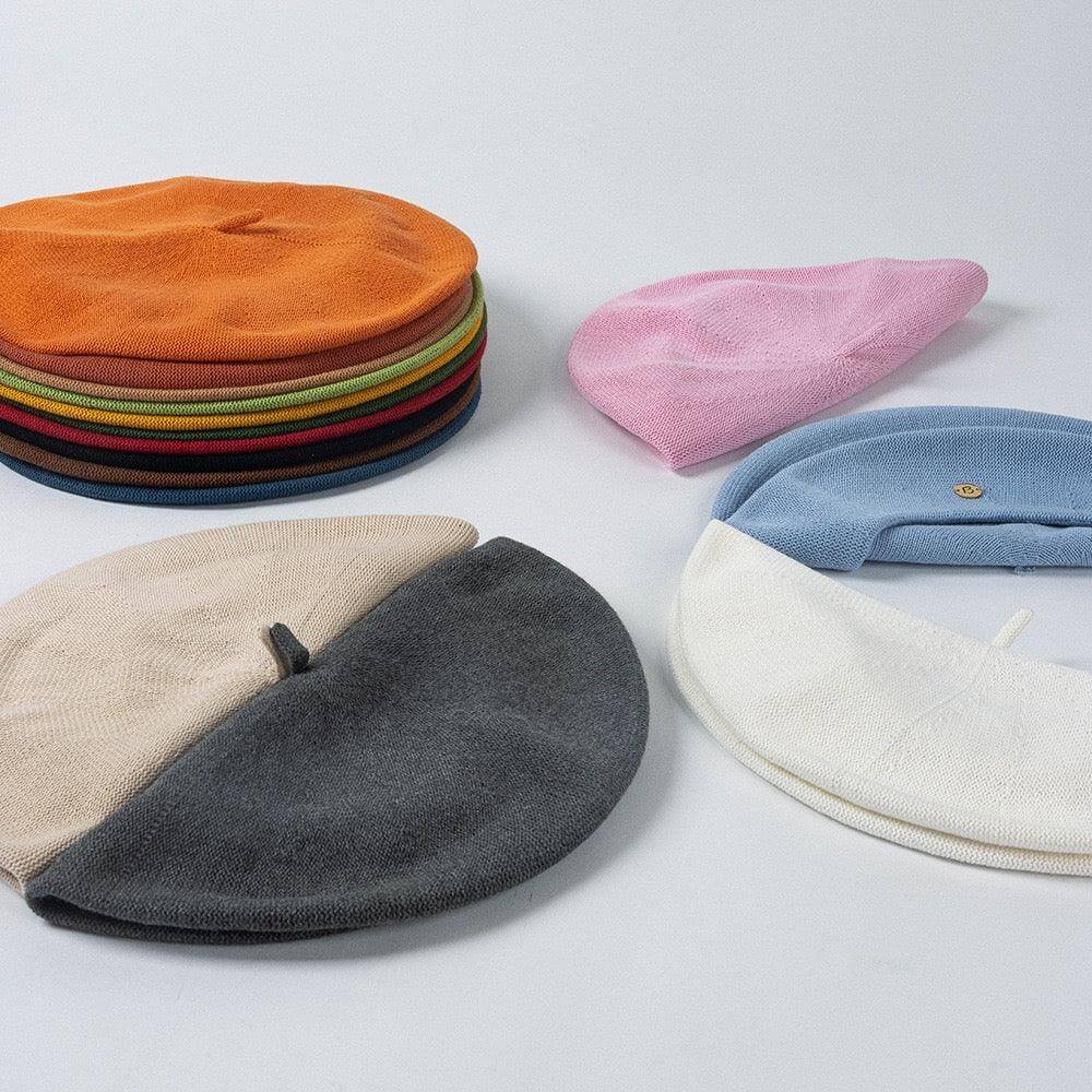 Oversize Knitted Beret for Women(Fits for large head) - Mspineapplecrafts