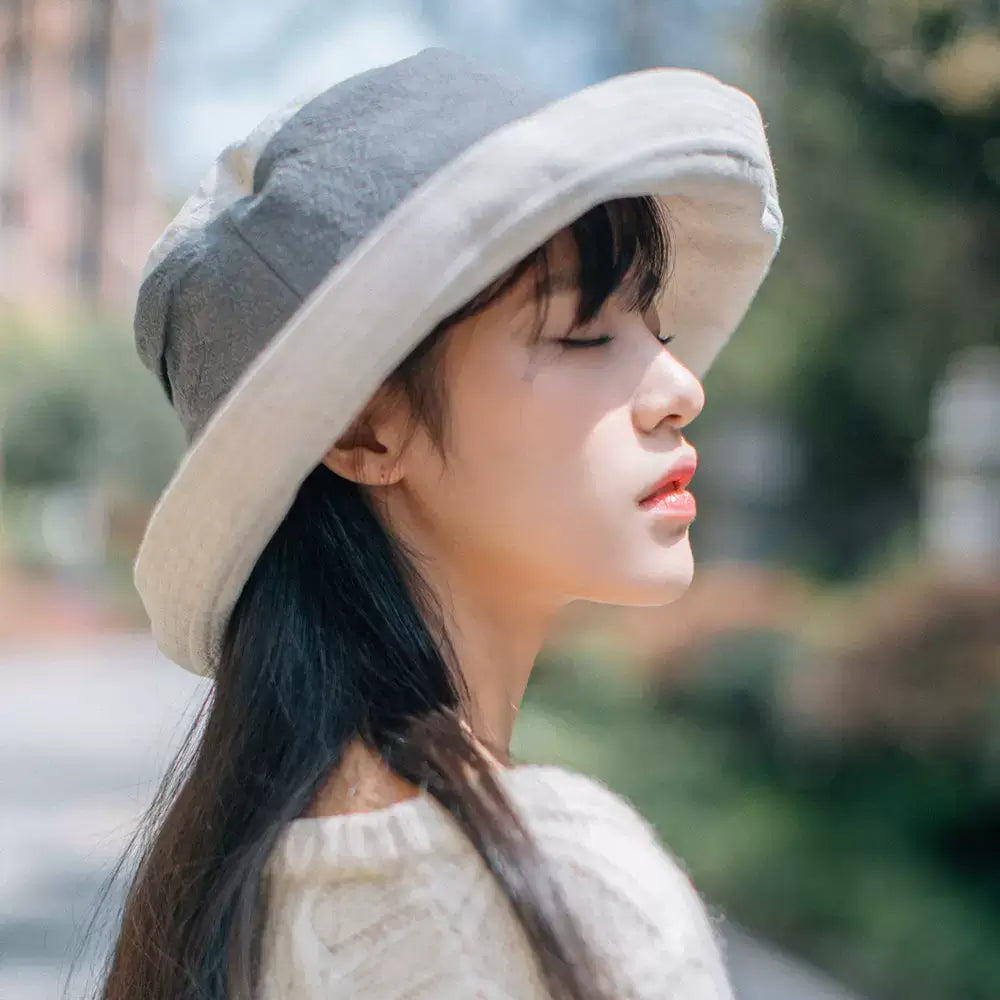 Summer Linen Bucket Hat for Women MsPineappleCrafts