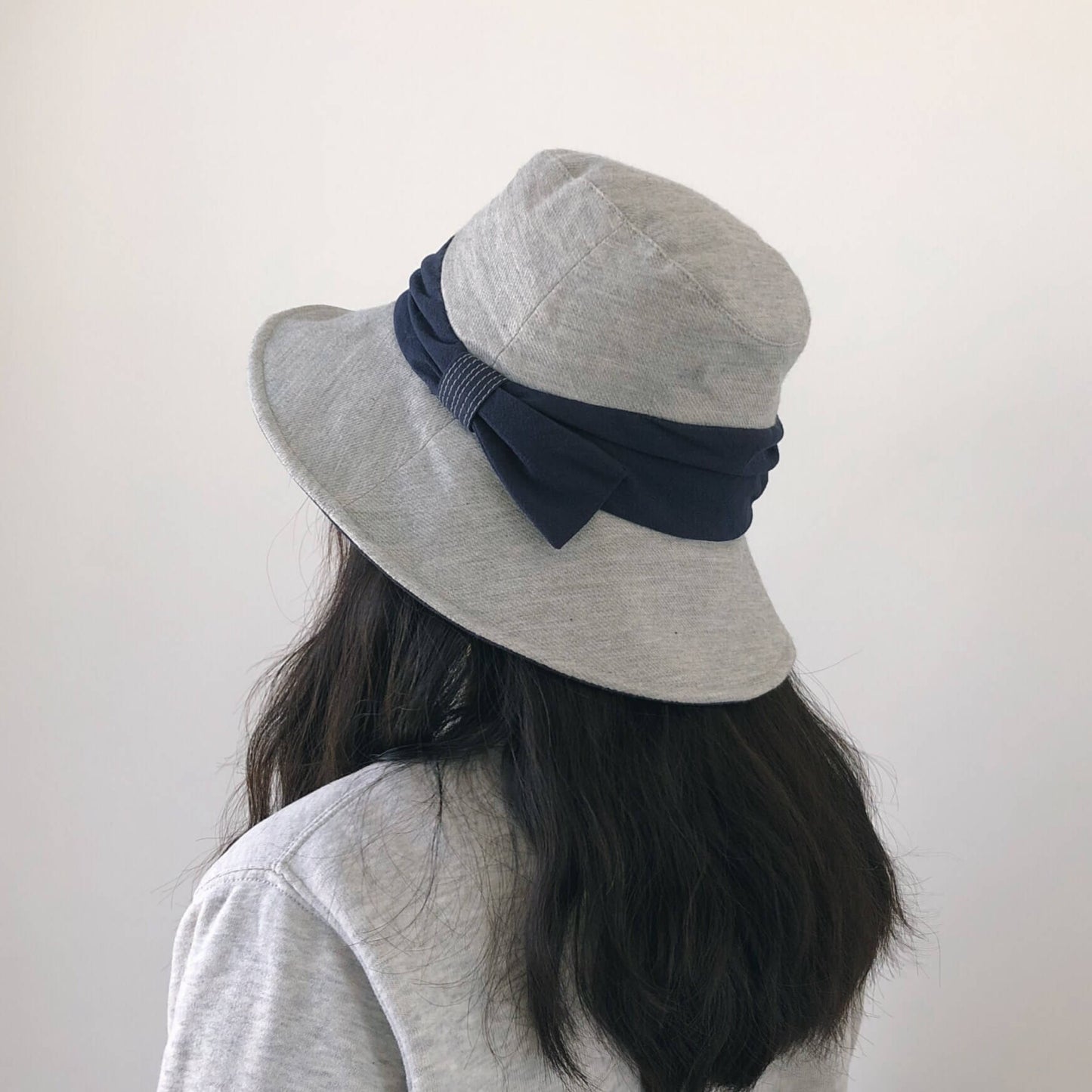 Bucket Hat with Bow - Cotton Linen Blend MsPineappleCrafts