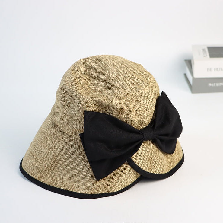 Wide Brim Bucket Hat with Bow Tie MsPineappleCrafts