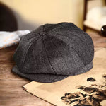 Wool 8-Panel Gatsby Newsboy Cap Unisex - Side View