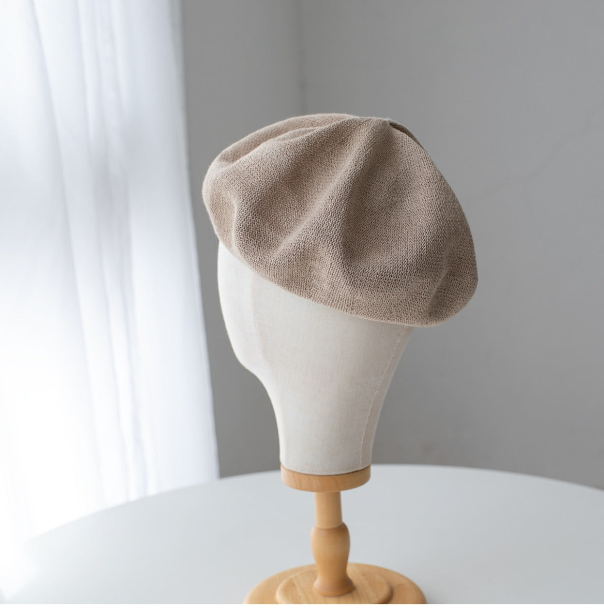 Solid Colour Linen Beret MsPineappleCrafts