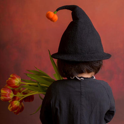 Wool Felt Halloween Witch Hat for Women and Kid MsPineappleCrafts