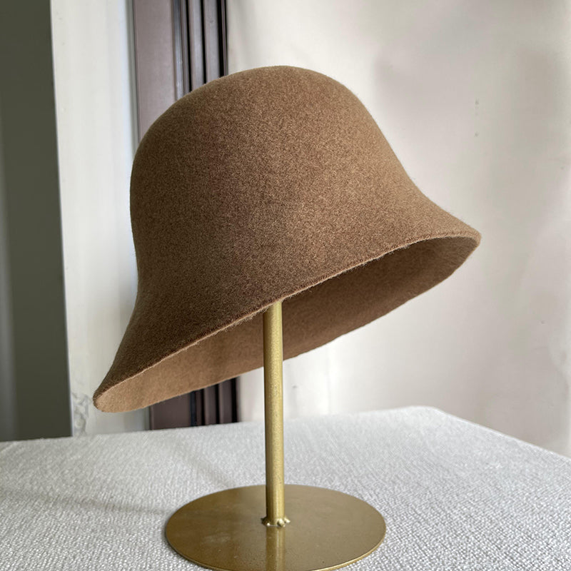 Light Wool Bucket Hat – Camel
