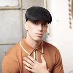 Corduroy Suede Newsboy Cap Unisex - Style 7