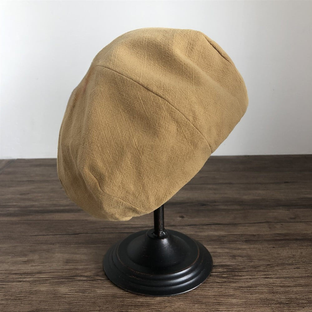 Summer Linen Blend Beret MsPineappleCrafts