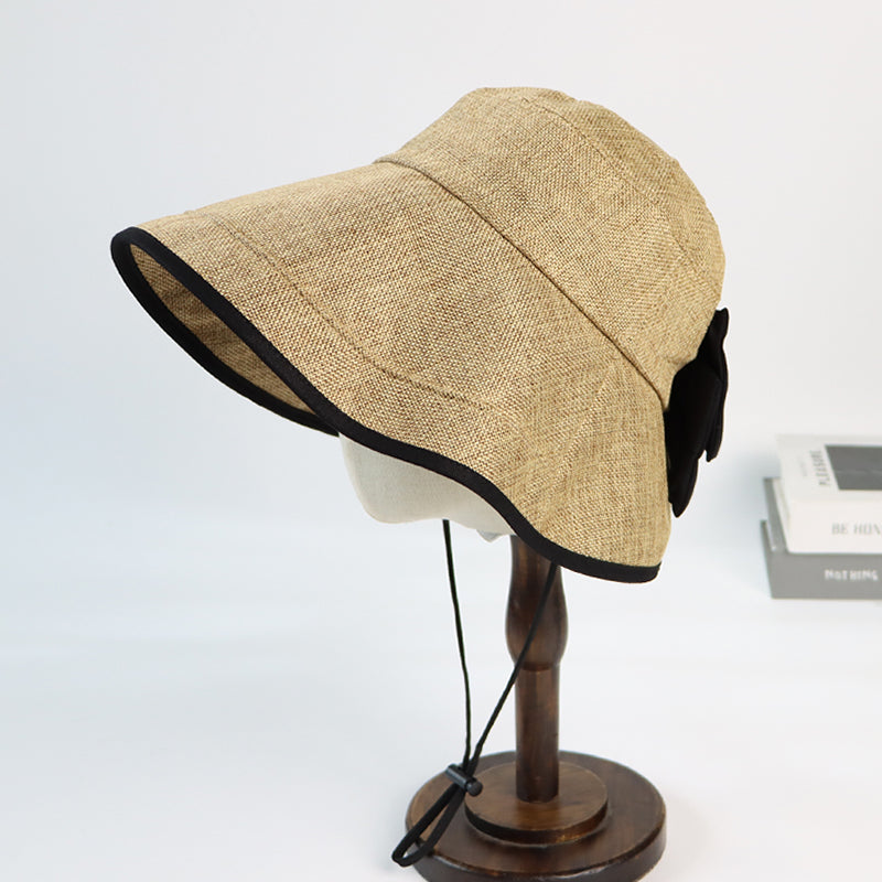 Wide Brim Bucket Hat with Bow Tie MsPineappleCrafts