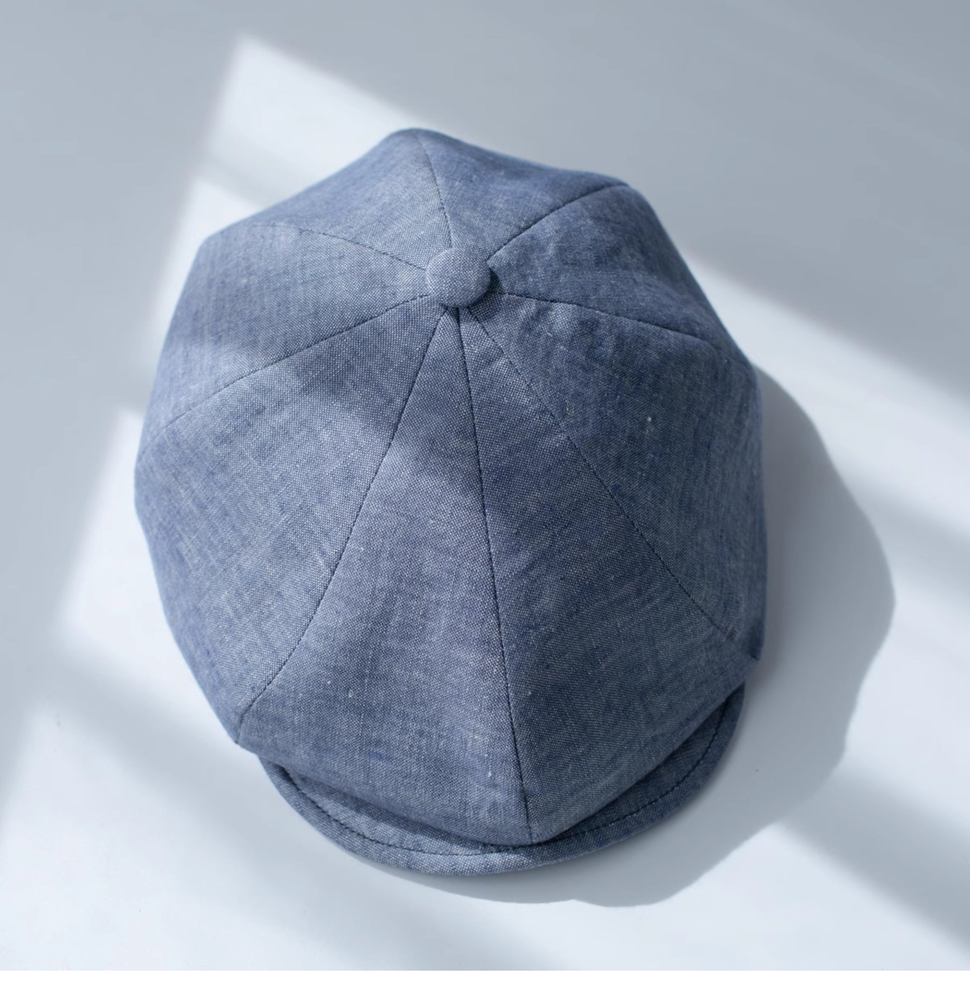 Short Brim Linen Newsboy Cap MsPineappleCrafts