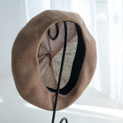 Solid Colour Linen Beret MsPineappleCrafts