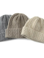 100% Cashmere Unisex Knitted  Beanie Hat Mspineapplecrafts