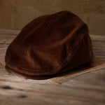 Corduroy Suede Newsboy Cap Unisex - Worn View